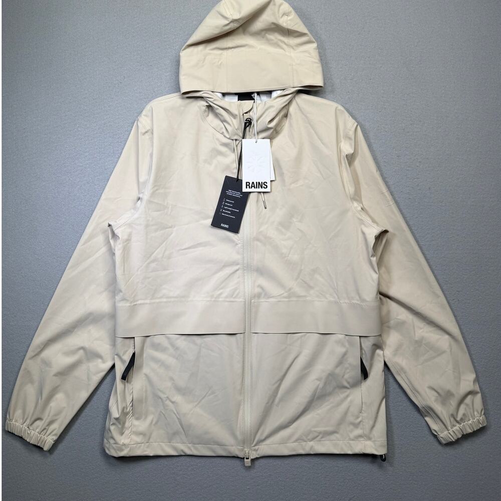 Rains Men's Suva Hardshell Waterproof Jacket - Dune Medium $255